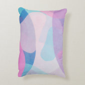 抽象芸術ウォーターカラーパステルアートワーク |アクセント枕 アクセントクッション (裏面(縦))