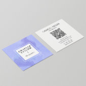 抽象芸術ウォーターカラーパープルスクエアエレガンス スクエア名刺