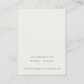 抽象芸術ウォーターカラーブルー金ゴールドイヤリングネックレス 名刺 (裏面)