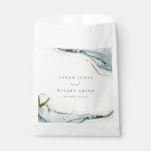 抽象芸術ウォーターカラーブルー金ゴールドビーチズ結婚ズ フェイバーバッグ (正面)