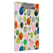 抽象芸術ウォーターカラーペブル金ゴールドグリッターアート クリップボード (右)