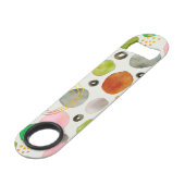 抽象芸術ウォーターカラーペブル金ゴールドグリッターアート スピード栓抜き (正面アングル)