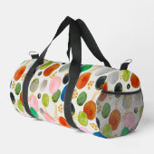 抽象芸術ウォーターカラーペブル金ゴールドグリッターアート ダッフルバッグ (右コーナー)