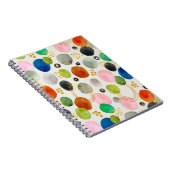 抽象芸術ウォーターカラーペブル金ゴールドグリッターアート ノートブック (右側)