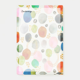 抽象芸術ウォーターカラーペブル金ゴールドグリッターアート ポストイット