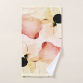 抽象芸術ウォーターカラーボホテラコッタレッド バスタオルセット (ハンドタオル)