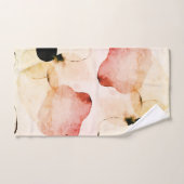 抽象芸術ウォーターカラーボホテラコッタレッド バスタオルセット (ハンドタオル)