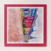 抽象芸術ウォーターカラーローハウス ジグソーパズル (横)