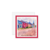 抽象芸術ウォーターカラーローハウス ノートカード (正面/裏面インサイチュ)