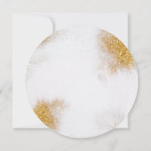 抽象芸術ウォーターカラー金ゴールドグリッターラグジュアリーエレガント セーブザデート (裏面)