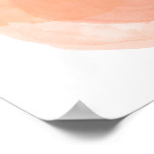 抽象芸術ウォーター絵画カラーズインパステルコーラル ポスター (角)