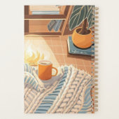 抽象芸術ウォームコージーボホスタイル プランナー手帳 (裏面)