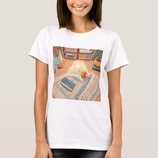 抽象芸術ウォームコージーボホスタイル Tシャツ (正面)