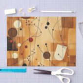 抽象芸術ウォームミニマリスト層ティッシュペーパー 薄葉紙 (クラフト)