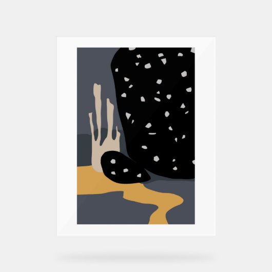 抽象芸術ウォールアートの背景 アクリルサイン (正面)