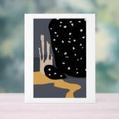 抽象芸術ウォールアートの背景 アクリルサイン (ニュートラル)