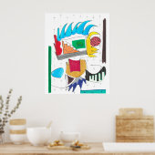 抽象芸術ウォールアート ポスター (キッチン)