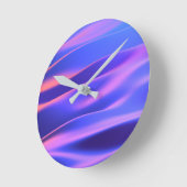 抽象芸術ウォール時計 – 滑らかな滑らかな ラウンド壁時計 (傾斜)
