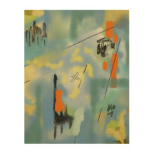 抽象芸術ウッドウォールアート