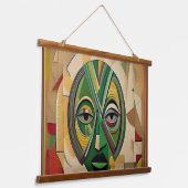 抽象芸術ウッドトップウォールタペストリーbyメルシルモン 吊り下げ型タペストリー (傾斜あり)