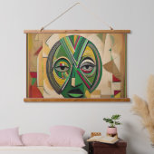 抽象芸術ウッドトップウォールタペストリーbyメルシルモン 吊り下げ型タペストリー (寝室)