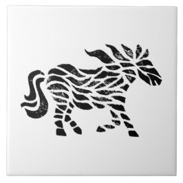 抽象芸術ウッドブロックプリントセラミックタイル タイル