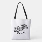 抽象芸術ウッドブロックプリントトートバッグ トートバッグ (裏面)