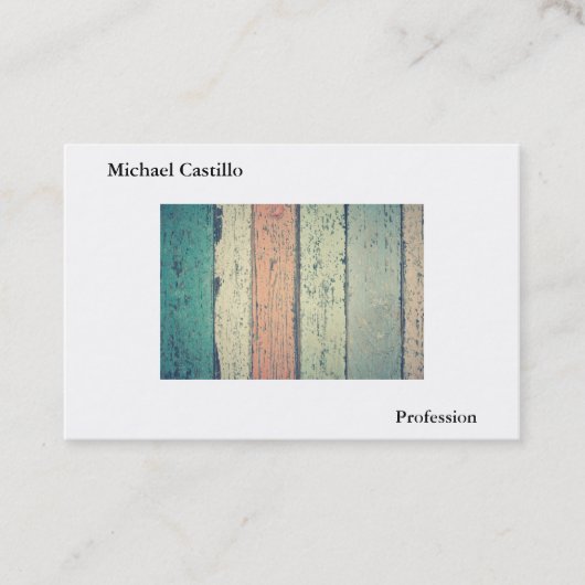 抽象芸術ウッド白黒ミニマリストモダン 名刺 (正面)