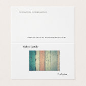 抽象芸術ウッド白黒ミニマリストモダン 名刺 (外部フラット)