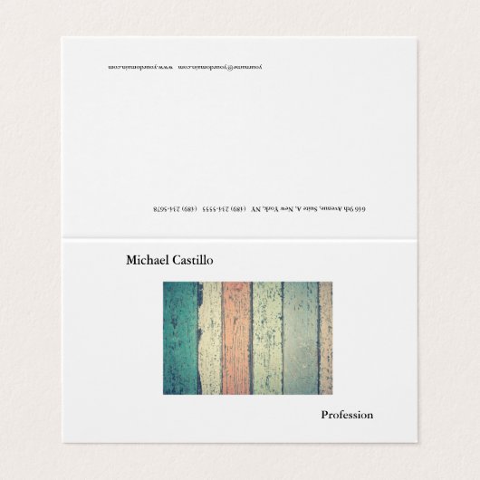 抽象芸術ウッド白黒ミニマリストモダン 名刺 (外部フラット)