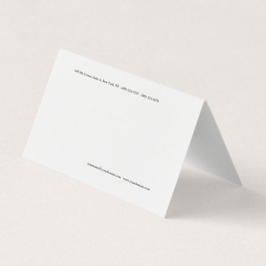 抽象芸術ウッド白黒ミニマリストモダン 名刺 (裏面)