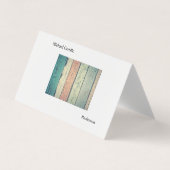 抽象芸術ウッド白黒ミニマリストモダン 名刺 (正面)