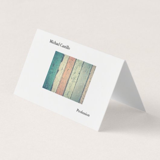 抽象芸術ウッド白黒ミニマリストモダン 名刺 (正面)