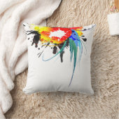 抽象芸術ウミドオウム絵を描(ばちゃばちゃ)跳ねる クッション (ブランケット)