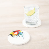 抽象芸術ウミドオウム絵を描（ばちゃばちゃ）跳ねる コースター (側面)