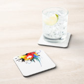 抽象芸術ウミドオウム絵を描（ばちゃばちゃ）跳ねる コースター (右側)