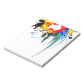 抽象芸術ウミドオウム絵を描(ばちゃばちゃ)跳ねる ノートパッド (回転)