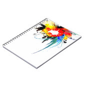 抽象芸術ウミドオウム絵を描(ばちゃばちゃ)跳ねる ノートブック (左側)