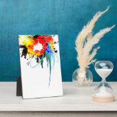 抽象芸術ウミドオウム絵を描(ばちゃばちゃ)跳ねる フォトプラーク (側面)