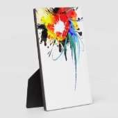 抽象芸術ウミドオウム絵を描(ばちゃばちゃ)跳ねる フォトプラーク (側面)