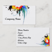 抽象芸術ウミドオウム絵を描(ばちゃばちゃ)跳ねる 名刺 (正面/裏面)