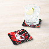 抽象芸術ウーマンシュールポートレート コースター (右側)