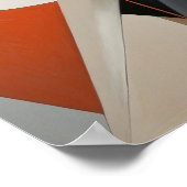 抽象芸術ウーマンポートレート – 幾何学画モダン像 ポスター (角)