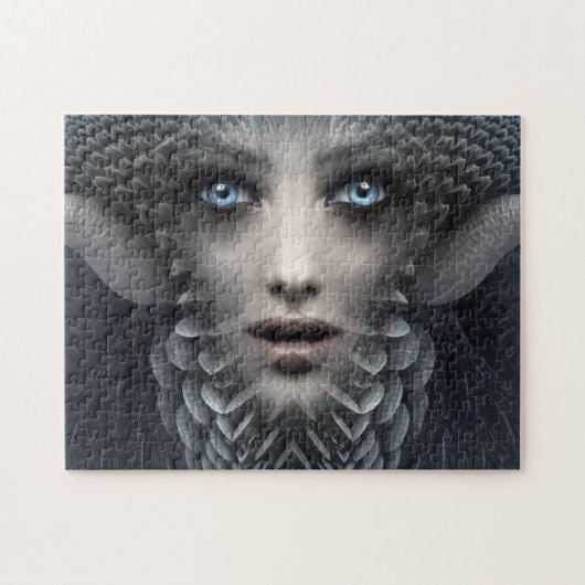 抽象芸術ウーマン顔 – アート – ジグソーパズル (横)