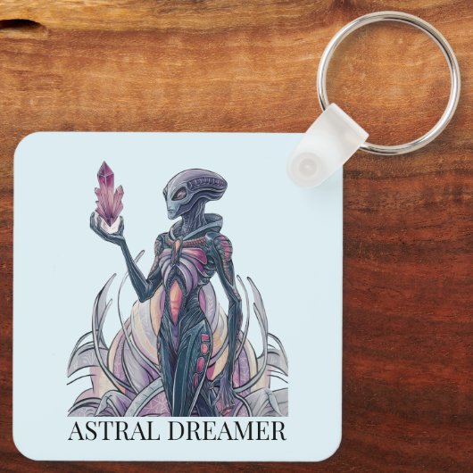 抽象芸術エイリアン キーホルダー (裏面)