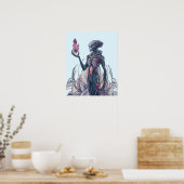 抽象芸術エイリアン ポスター (キッチン)