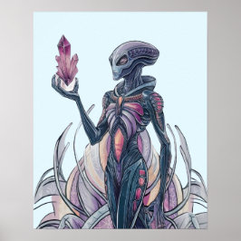 抽象芸術エイリアン ポスター