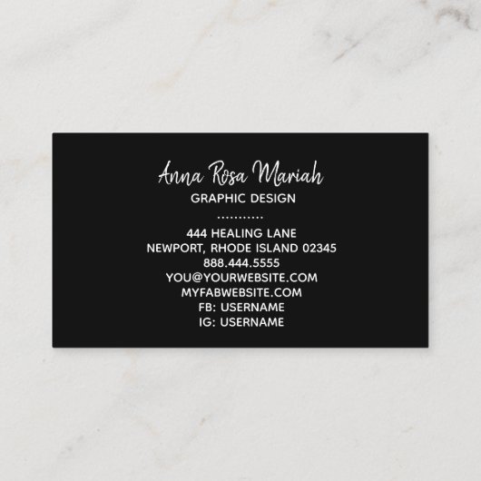 *~*抽象芸術エキサイティングなシフェミニンックグリッター 名刺 (裏面)