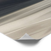 抽象芸術エキゾチック流れるシルクマウンテン金ゴールドブルー ポスター (角)