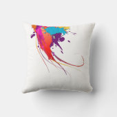 抽象芸術エキゾチック蝶絵を描(ばちゃばちゃ)跳ねる クッション (裏面)